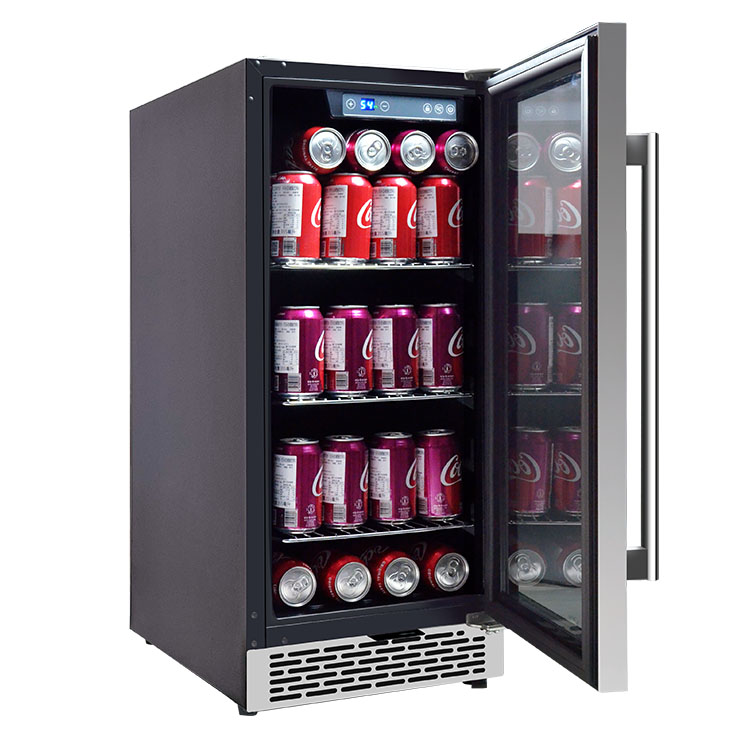 Wine Beer Dual Zone - OEM小型ドリンクバー冷蔵庫 カスタム冷蔵庫 ガラス扉飲料クーラー ワイン/ビール保管庫