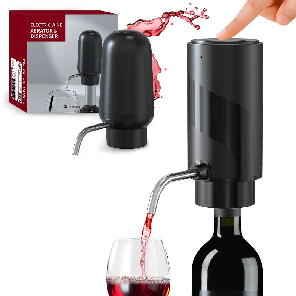 Decanter Aerator Set - 自動充電式タッチワインエアレーター,電気デカンター,冷却ディスペンサーセット,パーティーアクセサリー,バー