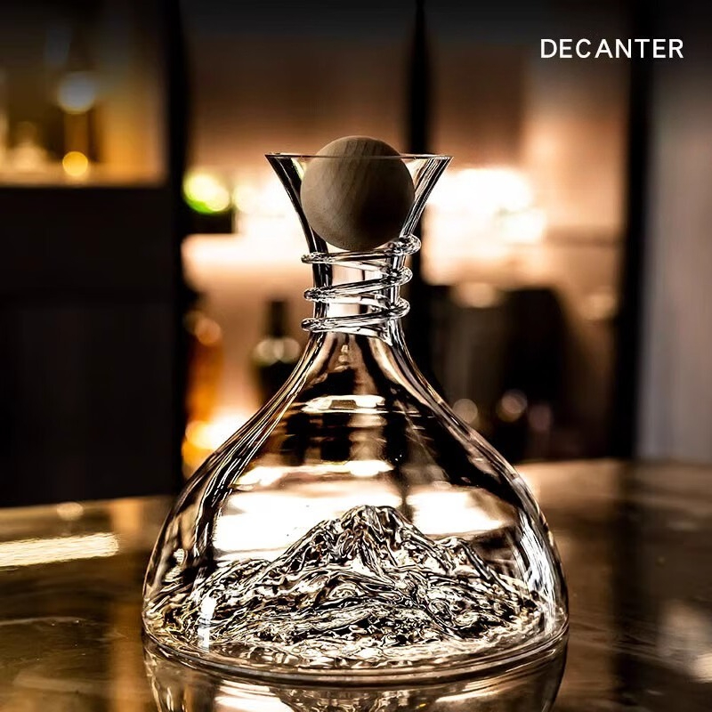 Decanter Aerator Set - クリスタルアイスバーグ型急速エアレーションワインデカンタワイングラスセット家庭用赤ワインセパレータークリエイティブバーディリンク装飾