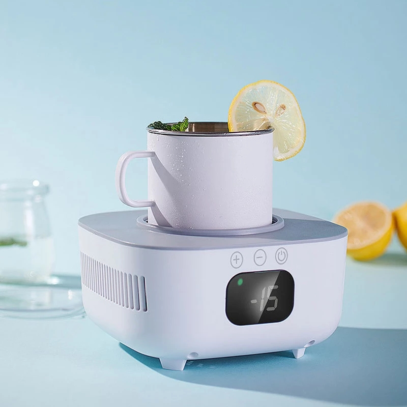 Wine Beer Cooler - 2 in 1 カップヒータークーラーカップビールボトル缶ドリンク冷却マグカップ飲料クーラーコースターサムートサーモスタットカップ 220V