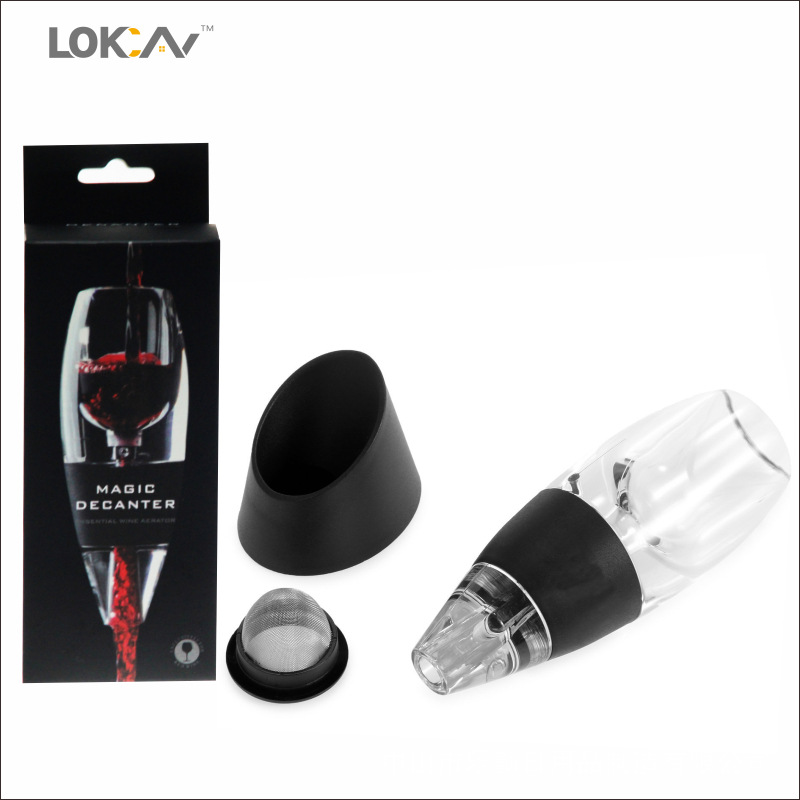 Decanter Aerator Set - プロ仕様の赤ワインデカンターポアラー、フィルタースタンド付き、クイックエアエレーターディスペンサー、家庭用ダイニングバー必須セット、新品