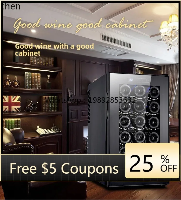 Wine & Beer Emporium - cc26 18 パック赤ワイン恒温ワインキャビネット冷蔵庫電子空冷冷蔵キャビネット