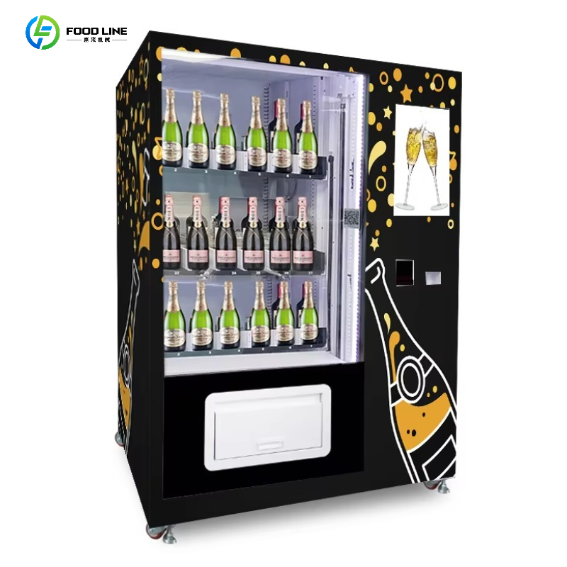 Wine Beers - ホットセール タッチスクリーン ビール・シャンパン・ワイン自動販売機 マイクロスマートベンディング エレベーターカードリーダー搭載 カスタマイズ可能