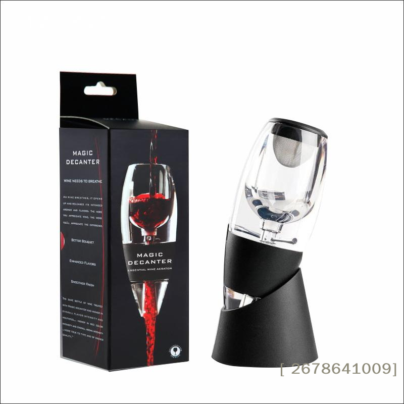Decanter Aerator Set - ⚑ 1セット赤ワインウイスキーエアレーターディスペンサー、バー、パーティー、キッチン用ワインデカンターポアラー、フィルターとベース付き、素早くワインを冷やす