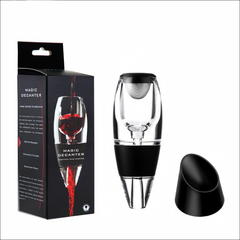 Decanter Aerator Set - 新発売1セット 赤ワイン・ウイスキーエアレーターディスペンサー バーパーティー・キッチン用 ワインデカンターポアラー フィルターとベース付き クイックソベリング