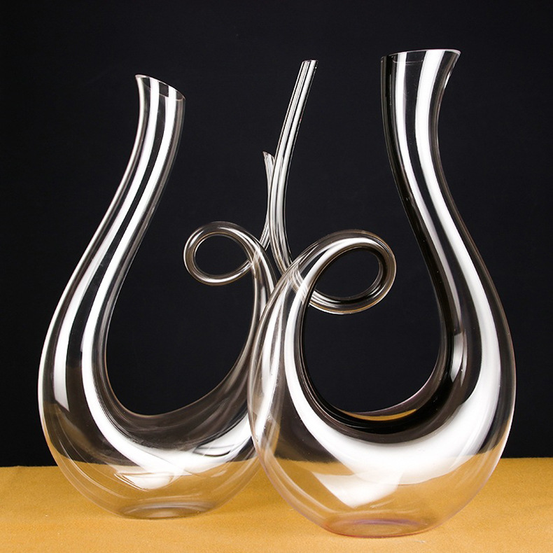 赤ワインスワンエアレーターセット,手吹きデカンター,カラフ, - Decanter Aerator Set のレビューと価格