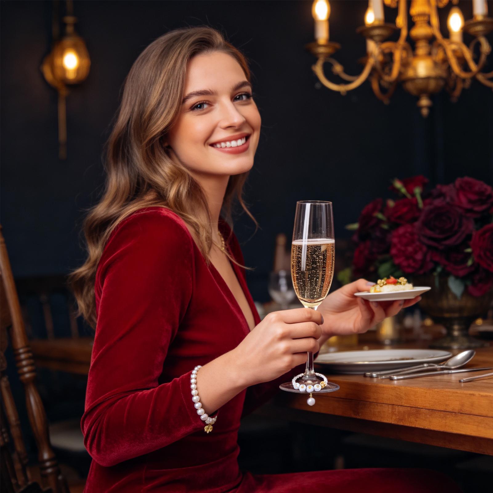 ビーズとピンセット付きグラス用ドリンクチャーム、レジン製DI - Wine & Beer Emporium のレビューと価格