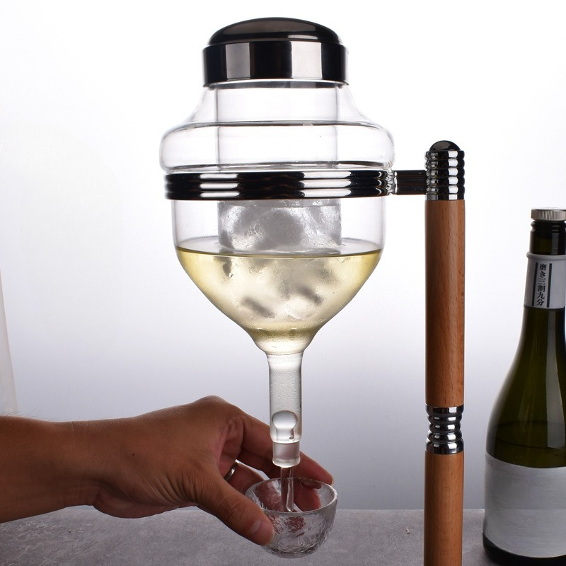 ドリップフロー酒器セット クイックアイス冷却グラスディスペン - Decanter Aerator Set のレビューと価格