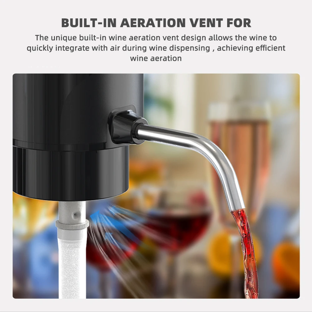 自動充電式タッチワインエアレーター,電気デカンター,冷却ディ - Decanter Aerator Set のレビューと価格