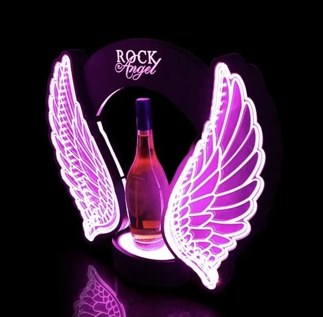 充電式LED点滅エンジェルウィングワインシャンパンボトル装飾 - Wine Beers のレビューと価格