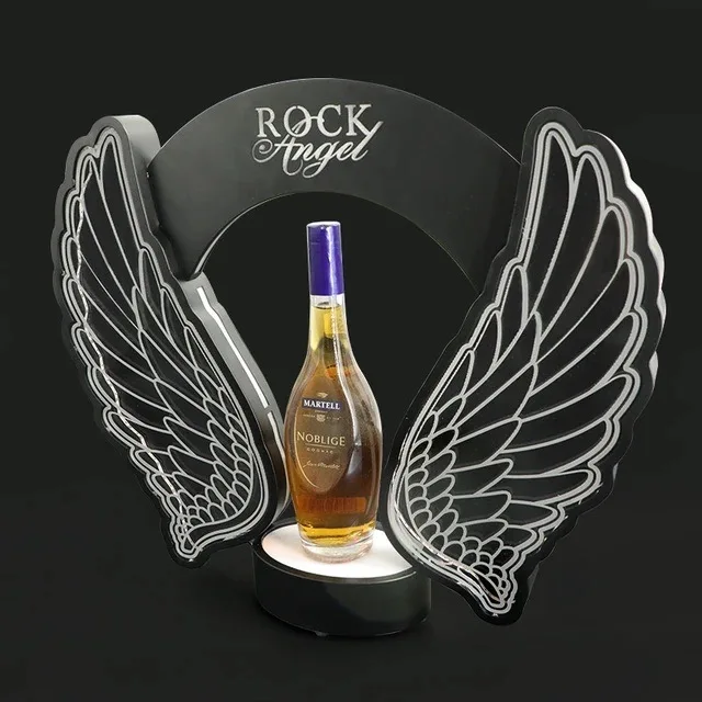 充電式LED点滅エンジェルウィングワインシャンパンボトル装飾 - Wine Beers のレビューと価格