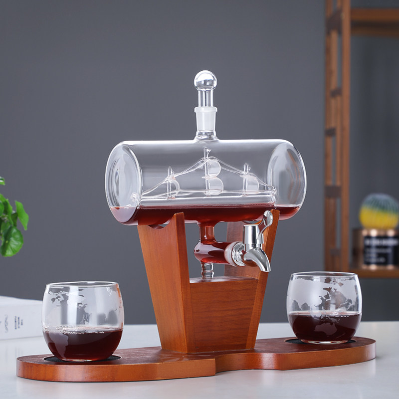 強化ガラスワインデカンタ家庭用エアレータータップ付きクリエイ - Decanter Aerator Set のレビューと価格