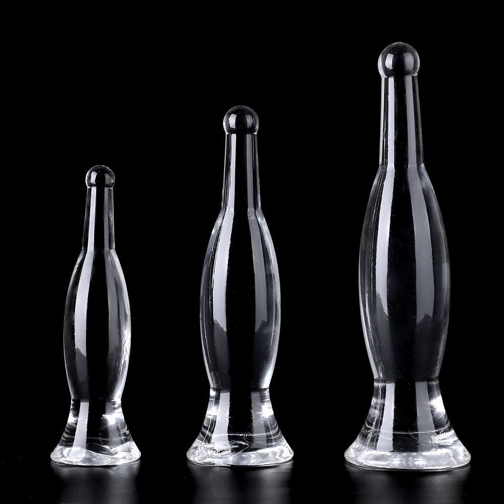 クリスタルワインボトル型ソフトTPEアナルプラグディルド 3 - Wine Bottle Size のレビューと価格