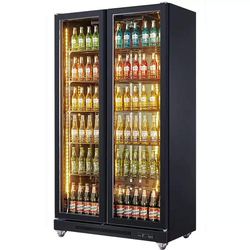 両開きエアコン付き冷蔵庫飲料陳列キャビネット調整可能棚ワイン - Wine Beer Dual Zone のレビューと価格