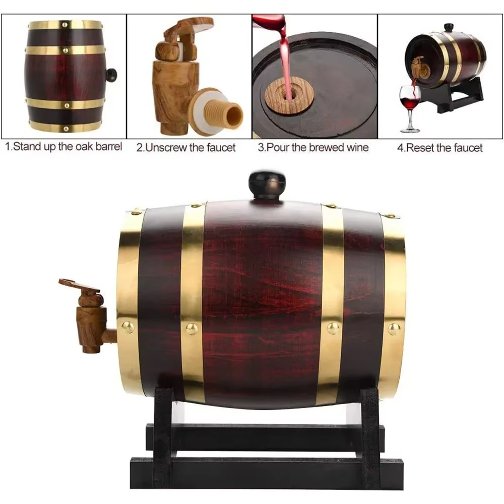 ウイスキーバレルディスペンサー オーク樽熟成樽 木製ホームウ - Wine Beer And Spirit のレビューと価格