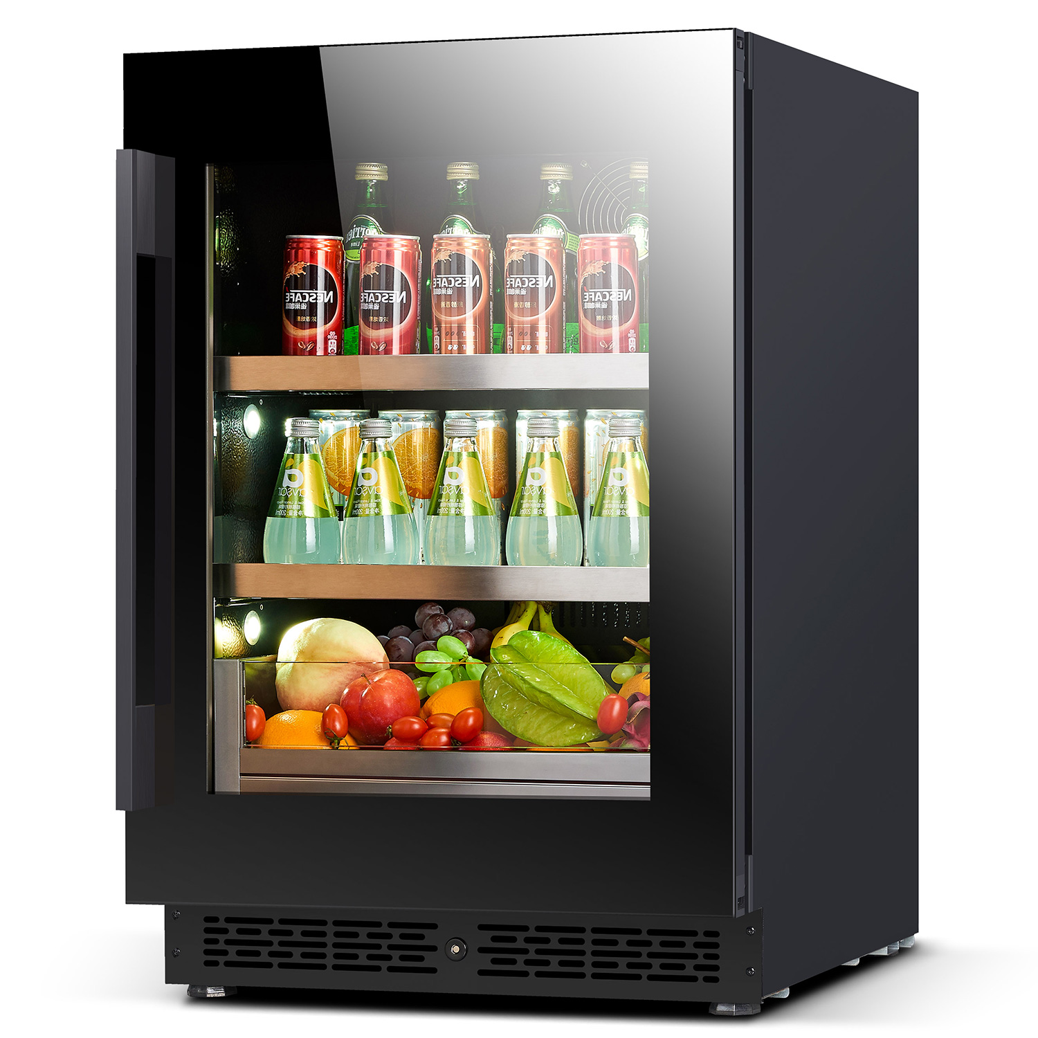 洗練されたデザインのビルトイン式アンダーカウンター冷蔵庫、ビ - Wine Beer Dual Zone のレビューと価格