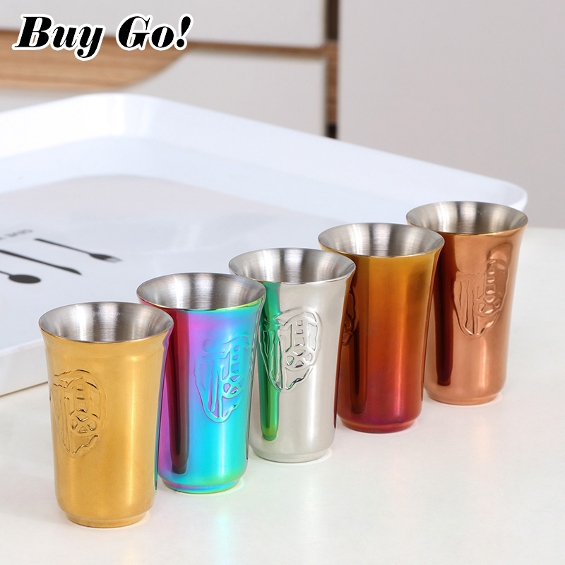 小さなカップが付いたステンレス鋼のビール瓶,ウォーターボトル - Wine Beer Cooler Direct のレビューと価格
