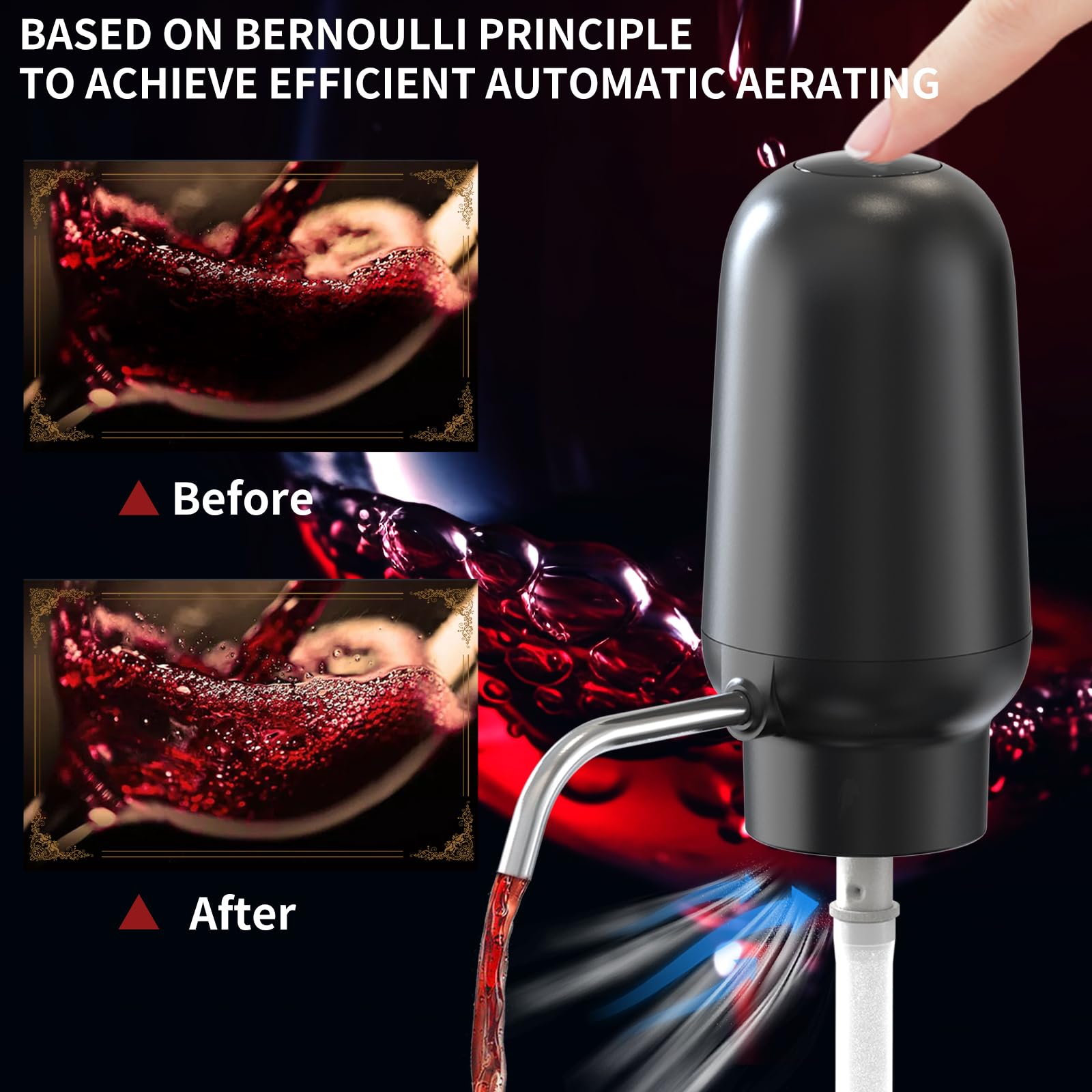 インテリジェント電動ワインエアレーター 4-in-1 ワイン - Decanter Aerator Set のレビューと価格