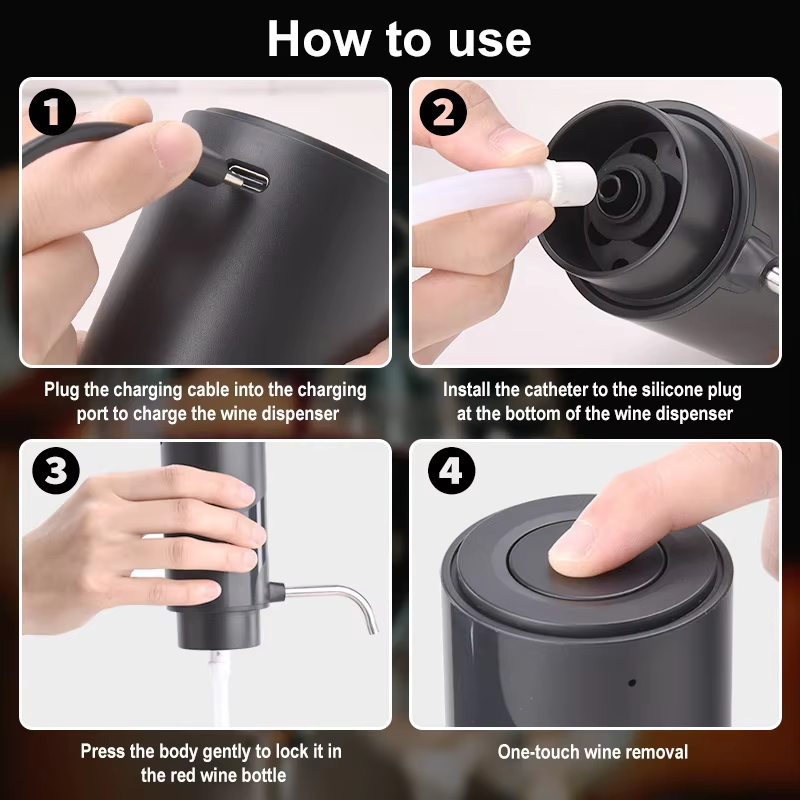 インテリジェント電動ワインエアレーター 4-in-1 ワイン - Decanter Aerator Set のレビューと価格