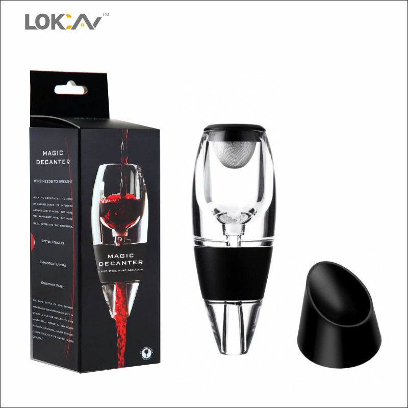 プロ仕様の赤ワインデカンターポアラー、フィルタースタンド付き - Decanter Aerator Set のレビューと価格