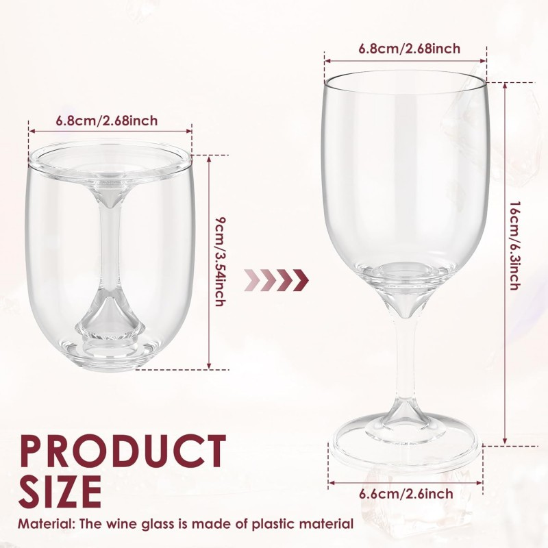 折りたたみワイングラス透明食品グレードプラスチックワイングラ - Wine & Beer Emporium のレビューと価格