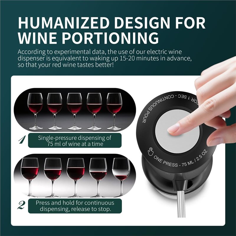 プレミアムアップグレードワインエアレーター 電動ワインデカン - Decanter Aerator Set のレビューと価格