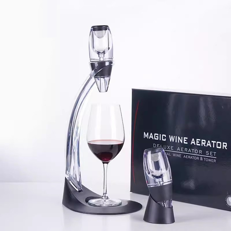 プロ仕様の赤ワインデカンターポアラー、フィルタースタンドホル - Decanter Aerator Set のレビューと価格