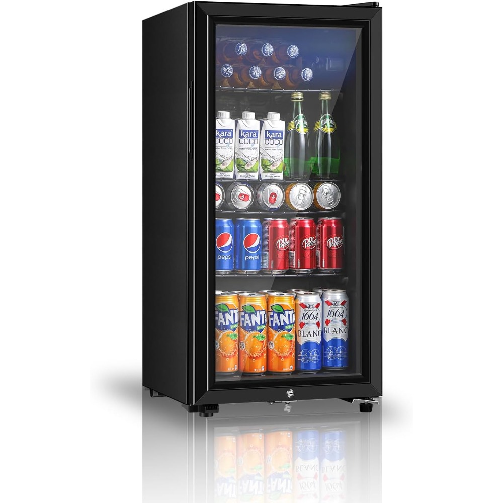 飲料冷蔵庫、3.2立方フィートのミニ冷蔵庫、ソーダ、ビール、 - Wine Beer Cooler のレビューと価格