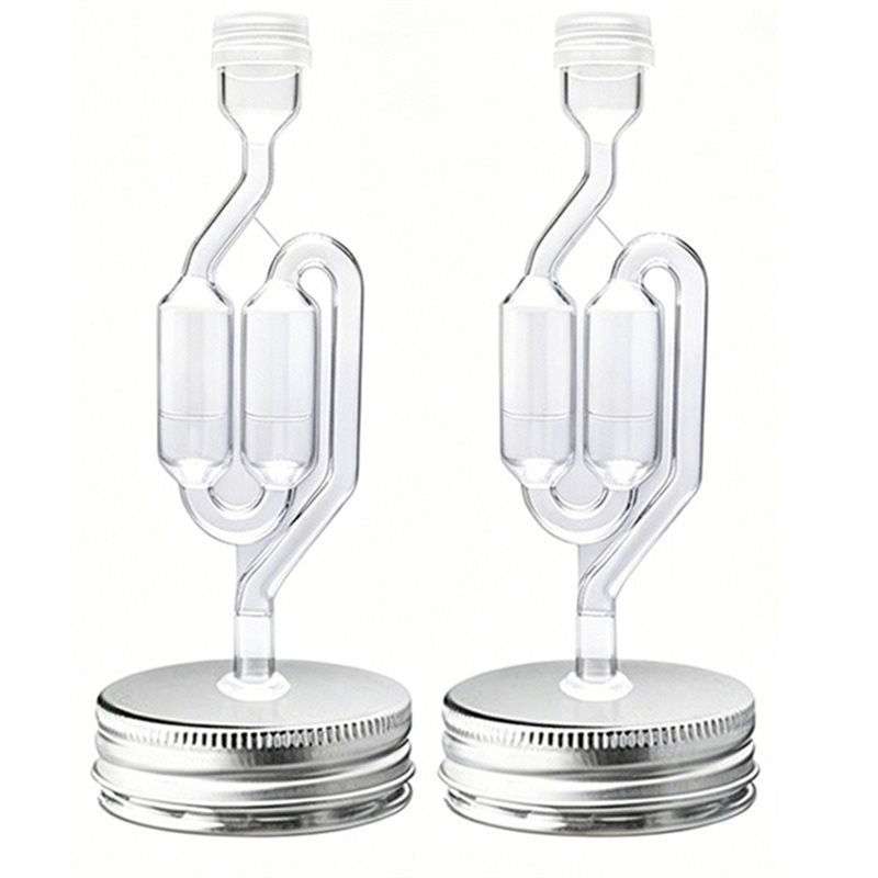 メイソン広口瓶に最適 4個入り 70mm 発酵蓋＆エアロック - Wine Beer And Mead のレビューと価格