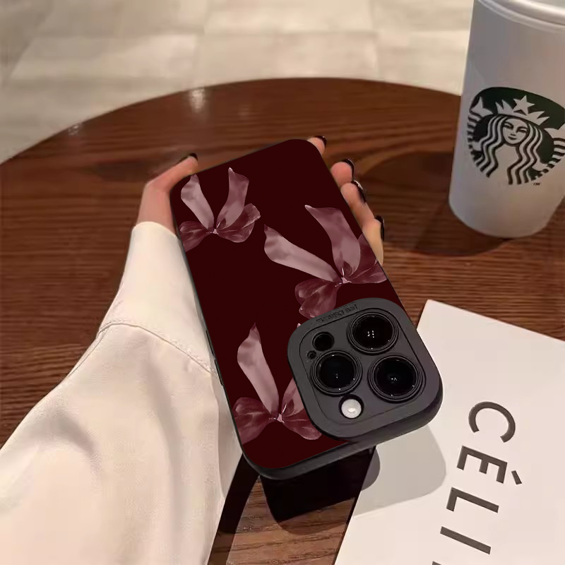ワインレッドの蝶結び柄ソフトフォンケース、Samsung G - Wine & Beer Emporium のレビューと価格