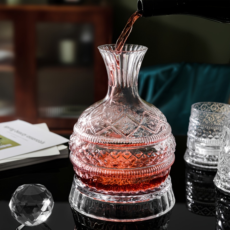 クリスタルワインデカンタ エレガントな手作りガラスワインデカ - Decanter Aerator Set のレビューと価格