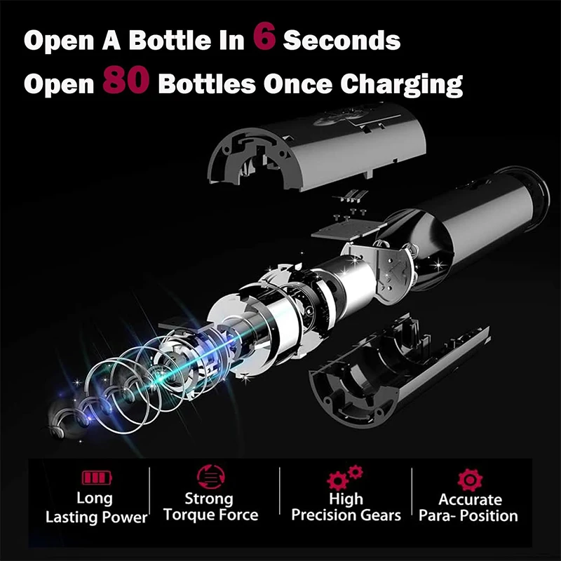 USB充電式4-in-1電動ワインオープナーセット（デカンタ - Decanter Aerator Set のレビューと価格