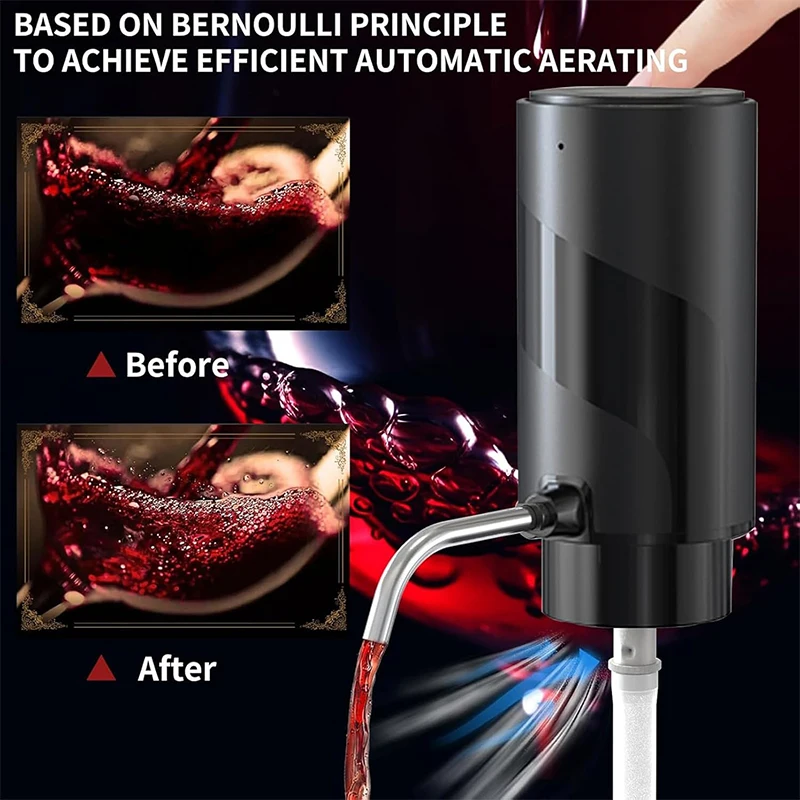 USB充電式4-in-1電動ワインオープナーセット（デカンタ - Decanter Aerator Set のレビューと価格