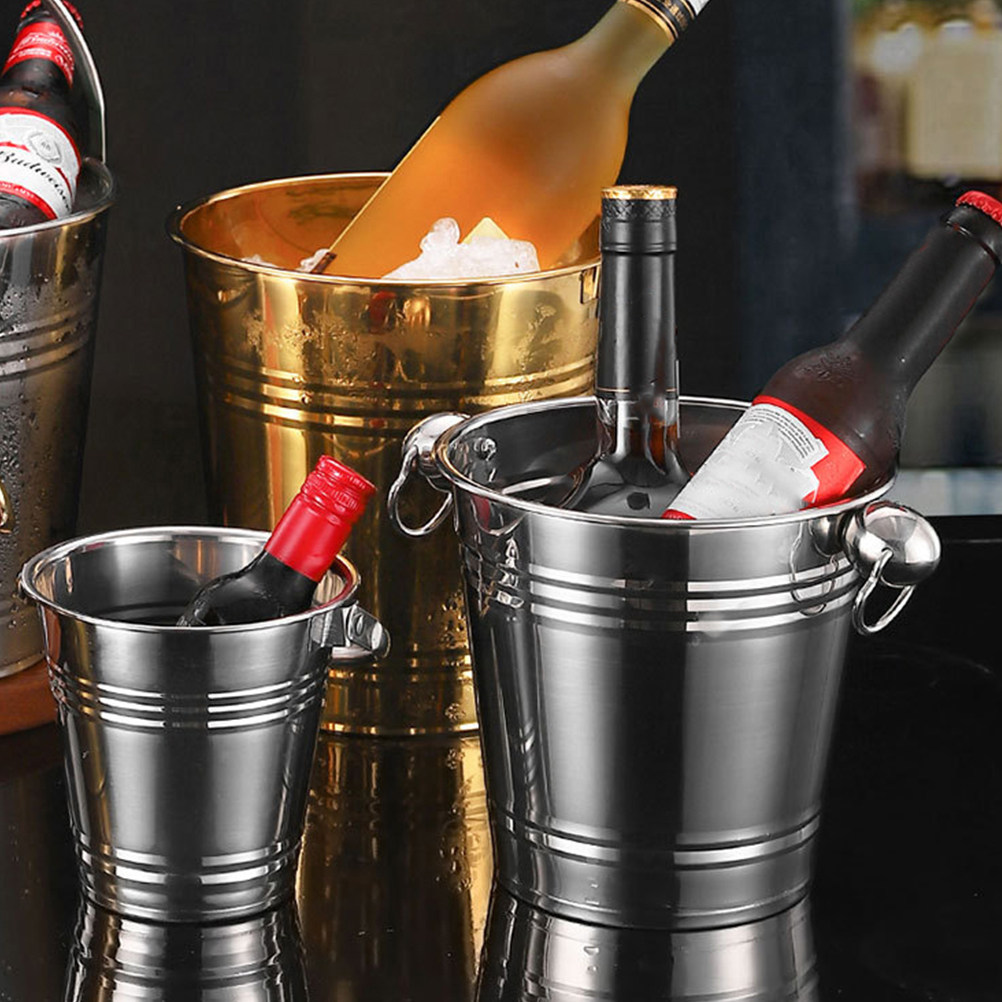 厚いステンレス製アイスバケツ 大容量アイスキューブ容器 バー - Wine Beer Cooler のレビューと価格