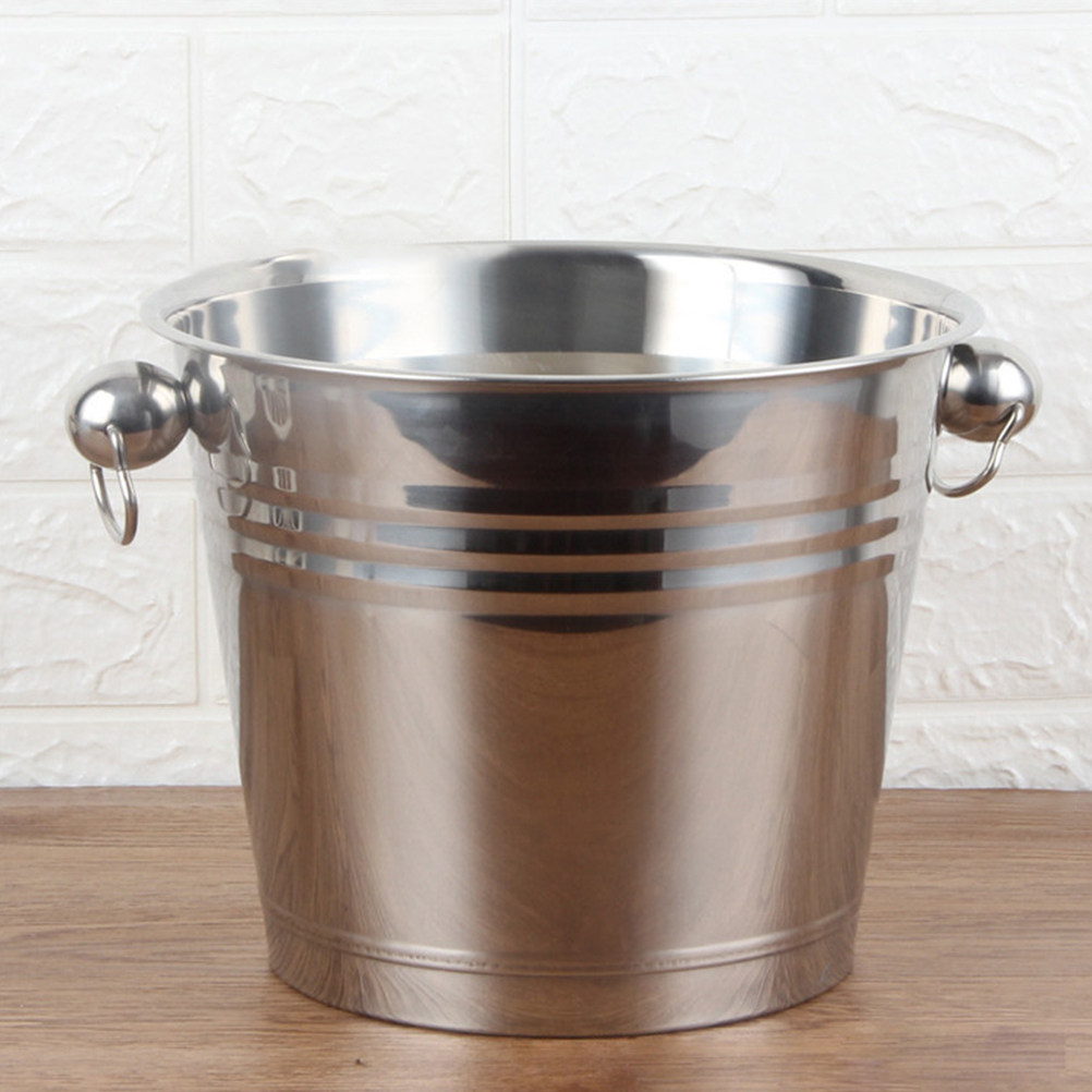 厚いステンレス製アイスバケツ 大容量アイスキューブ容器 バー - Wine Beer Cooler のレビューと価格