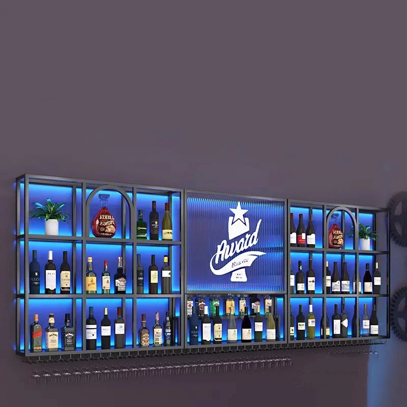 壁マウント用大型バーキャビネットモダンで豪華なアートデザイン - Wine Rack Wall Mount のレビューと価格