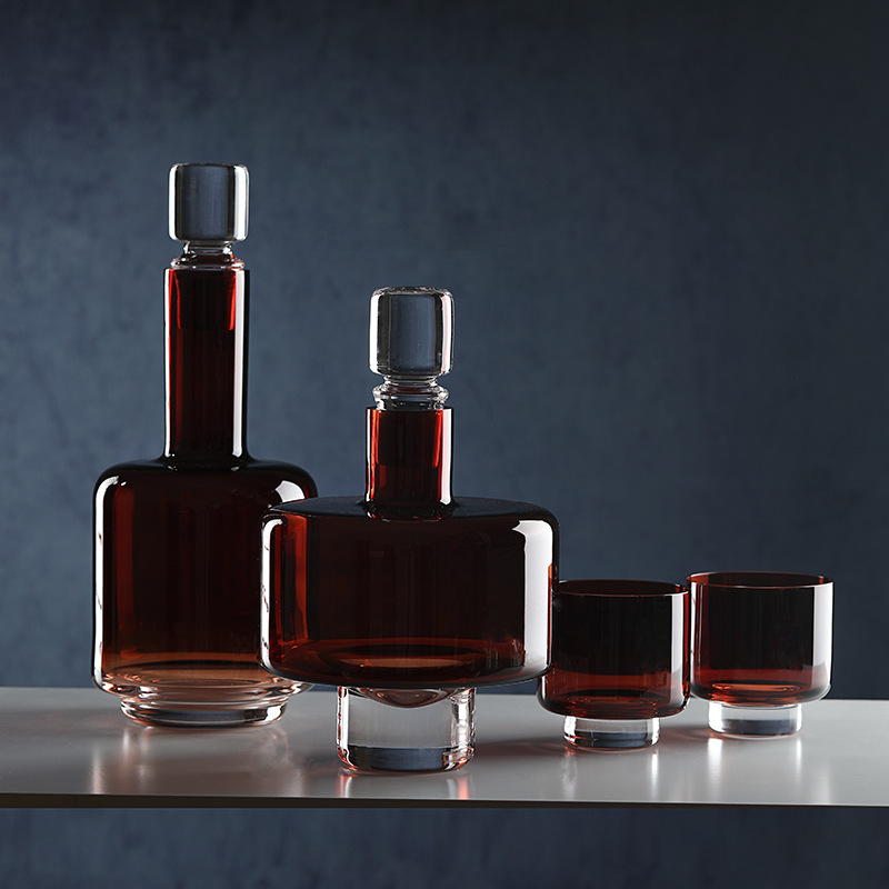 モダンなミニマルテクスチャクリスタルリカーキット、洗練された - Decanter Aerator Set のレビューと価格